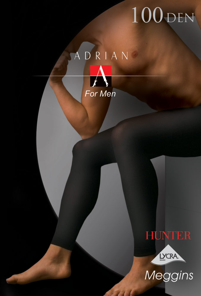 100 den size S//M Adrian Hunter footless tights for men // Leggings dark gray