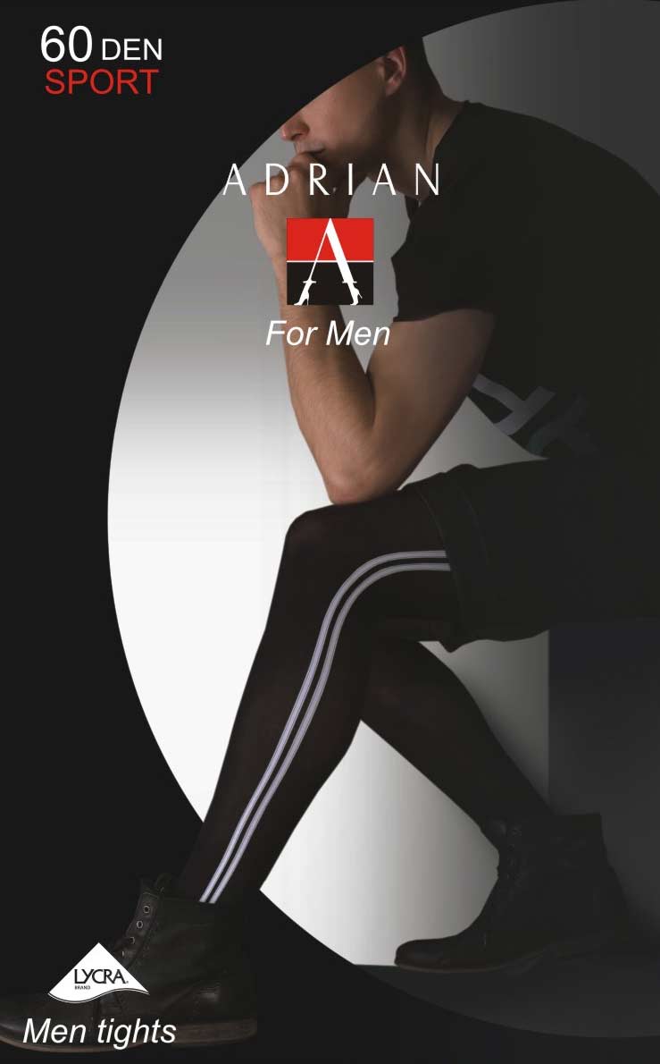 Adrian 'Sport Stripes' Men's Patterned Tights - Click Image to Close
